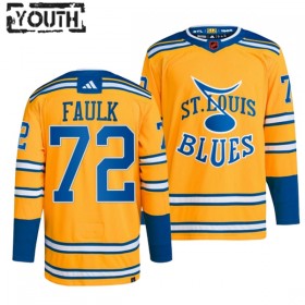 St. Louis Blues Trikot Justin Faulk 72 Adidas 2022-23 Gelb Reverse Retro 2.0 Authentic - Kinder